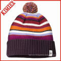 Winter Acrylic Promotion Knitted Hat Cuffed Jacquard Beanie